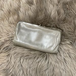 Hobo Gray Leather Wallet